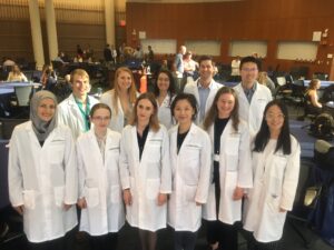 The Group of BMG First Year Students in their White Coats
